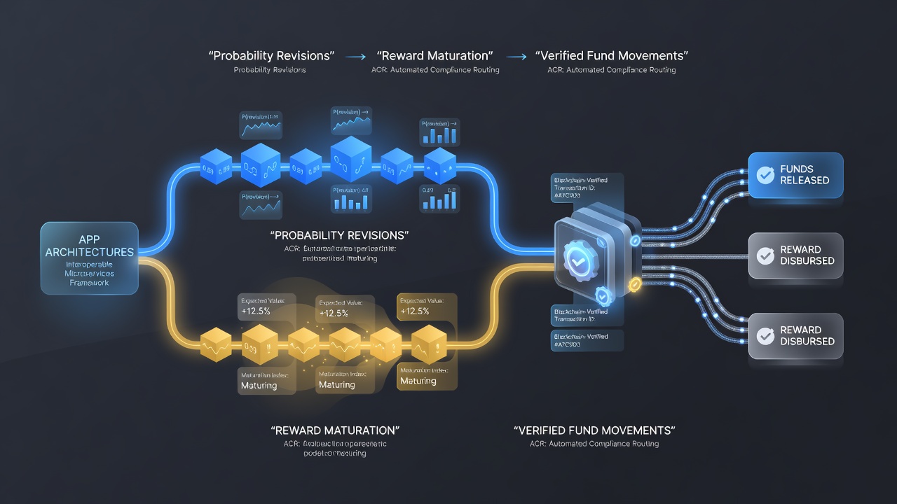 Diagram of verified fund movement pathways integrated with reward maturation in mobile betting apps