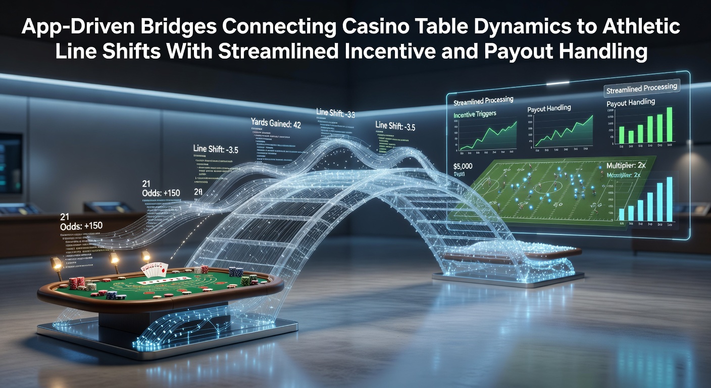 Mobile app interface showing integrated casino table games and live sports betting odds with real-time line adjustments