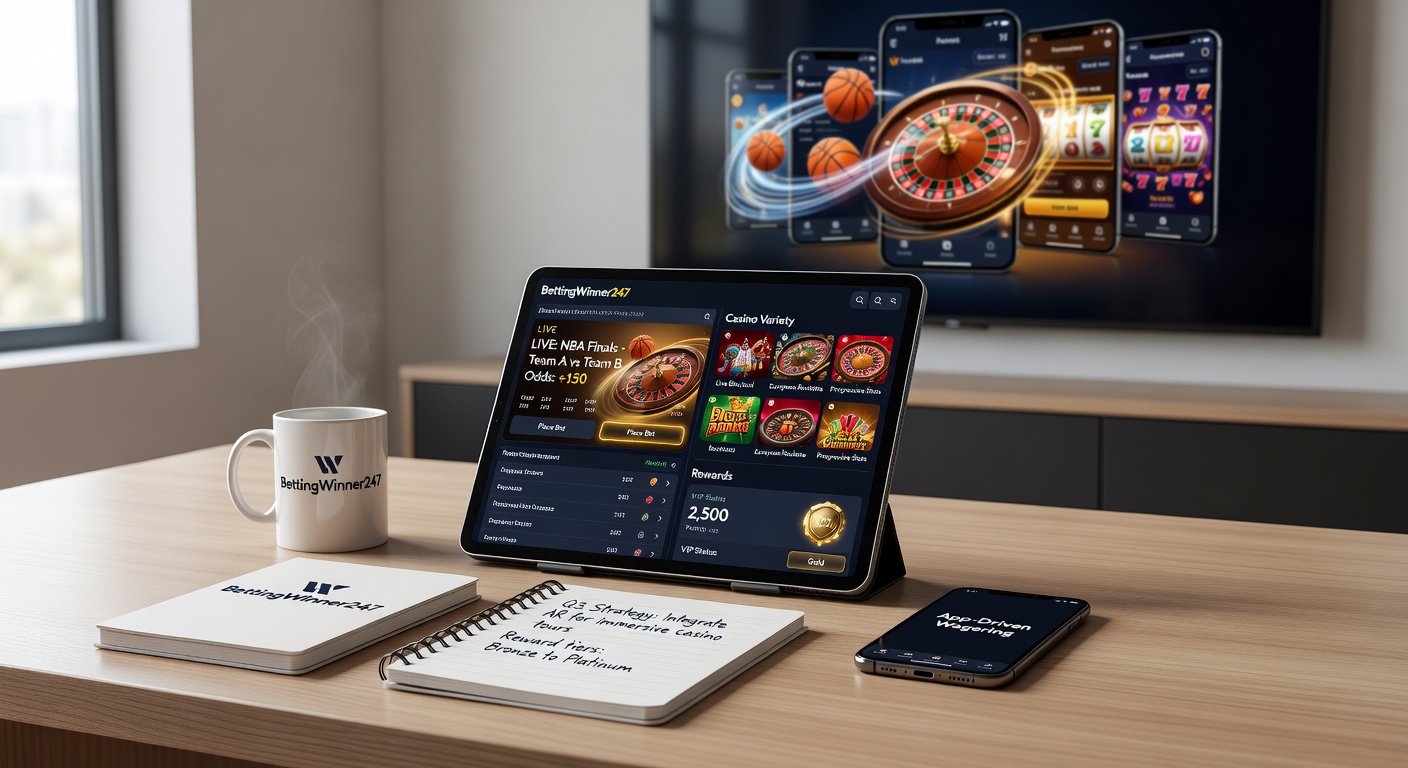 Diverse casino games lineup on BettingWinner247 app, featuring slots, blackjack tables, and roulette wheels optimized for mobile play