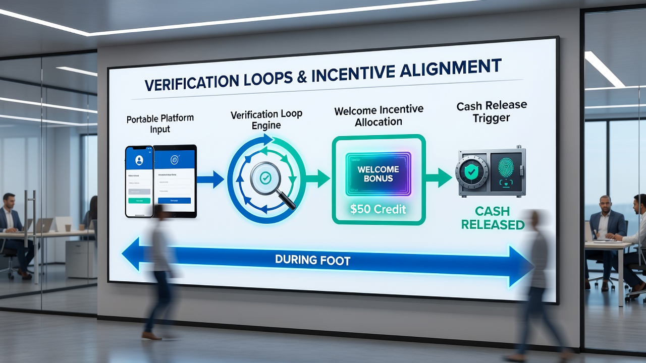 Screenshot of casino table interface linked to verification progress and incentive release timelines