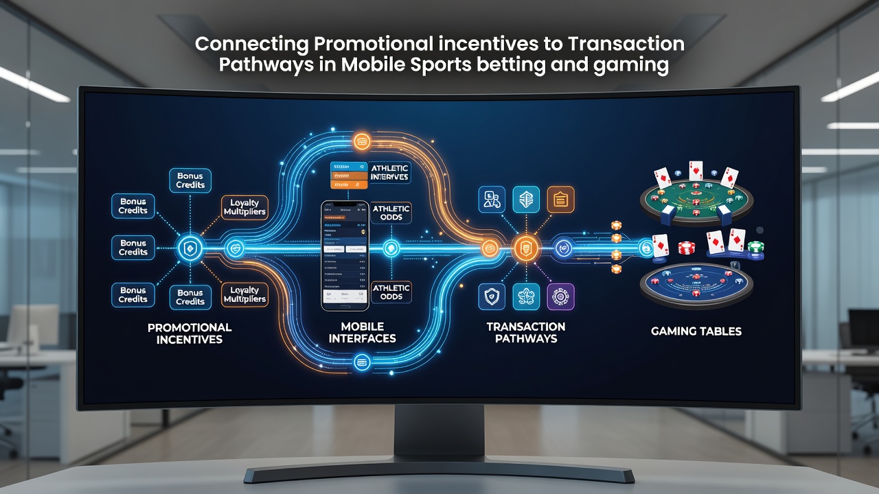Mobile app interface showing promotional incentives linked to athletic odds and gaming table transactions