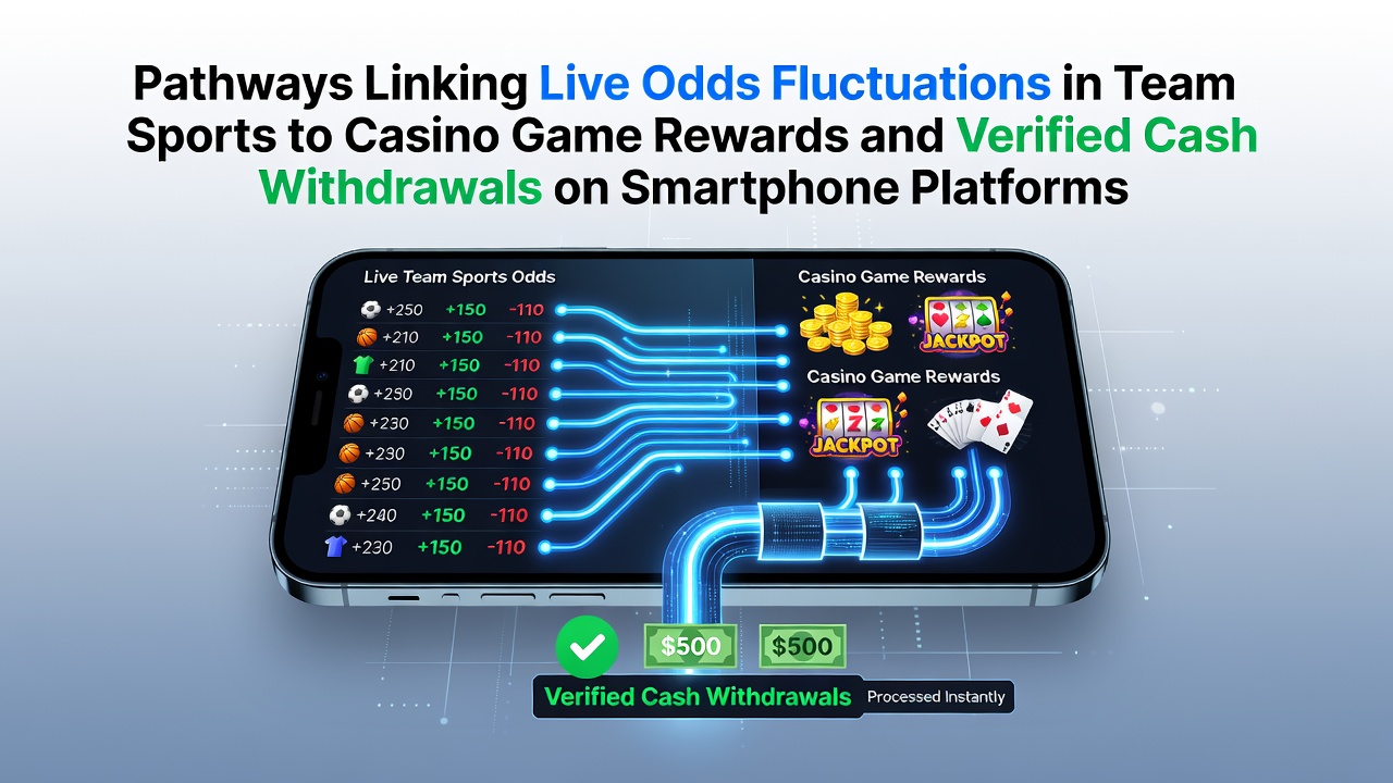 Smartphone screen displaying live sports odds alongside casino game interfaces and withdrawal confirmation options